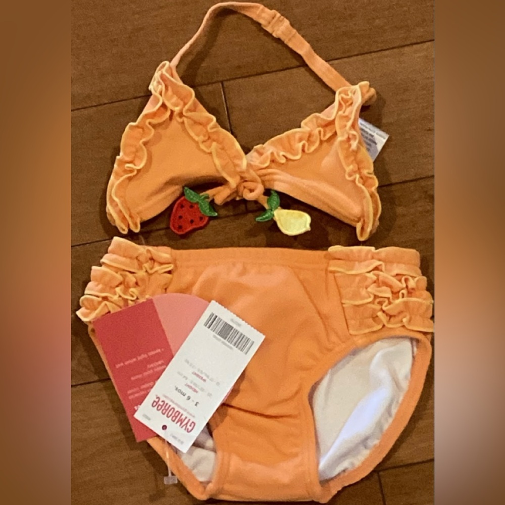 NWT Gymboree 2-piece Bikini with ruffles on rear (3-6 mos) - Picture 2 of 6